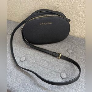 Michael Kors Oval Black Crossbody Bag